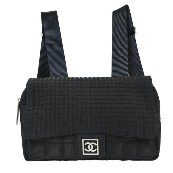 Chanel Black Nylon Sport Line Choco Bar Backpack - Picture 1 of 10
